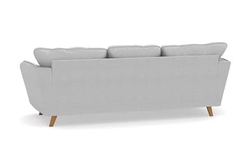 Trend Lyx 3-seters Venstrevendt L-formet Sjeselongsofa i Stoff - Lys grå - Møbler - Sofaer - Sofaer med sjeselong - 4 seters sofa med divan