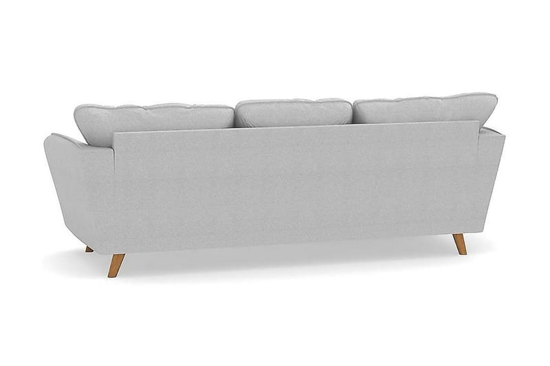 Trend Lyx 3-seters Venstrevendt L-formet Sjeselongsofa i Stoff - Lys grå - Møbler - Sofaer - Sofaer med sjeselong - 4 seters sofa med divan