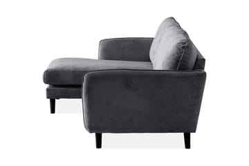 Trend Lyx 3-seters Venstrevendt L-formet Sjeselongsofa i Stoff - Mørk grå - Møbler - Sofaer - Sofaer med sjeselong - 4 seters sofa med divan