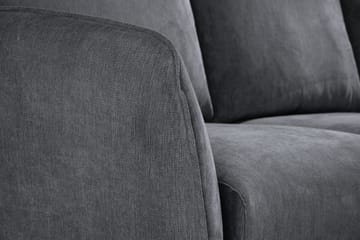 Trend Lyx 3-seters Venstrevendt L-formet Sjeselongsofa i Stoff - Mørk grå - Møbler - Sofaer - Sofaer med sjeselong - 4 seters sofa med divan