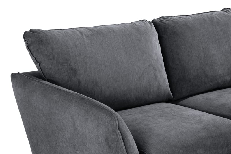 Trend Lyx 3-seters Venstrevendt L-formet Sjeselongsofa i Stoff - Mørk grå - Møbler - Sofaer - Sofaer med sjeselong - 4 seters sofa med divan