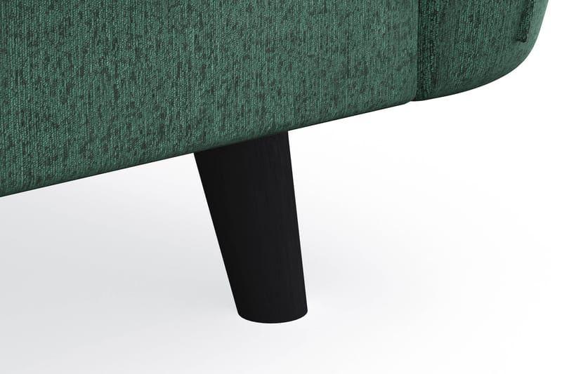Trend Lyx 4-seters Høyrevendt L-formet Sjeselongsofa i Fløyel - Mørkegrønn - Møbler - Sofaer - Sofaer med sjeselong - 4 seters sofa med divan