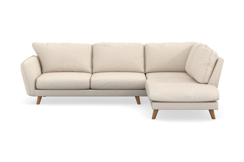 Trend Lyx 4-seters Høyrevendt L-formet Sjeselongsofa i Manchester - Beige - Møbler - Sofaer - Sofaer med sjeselong - 4 seters sofa med divan