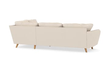 Trend Lyx 4-seters Høyrevendt L-formet Sjeselongsofa i Manchester - Beige - Møbler - Sofaer - Sofaer med sjeselong - 4 seters sofa med divan