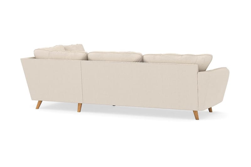 Trend Lyx 4-seters Høyrevendt L-formet Sjeselongsofa i Manchester - Beige - Møbler - Sofaer - Sofaer med sjeselong - 4 seters sofa med divan