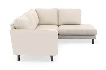 Trend Lyx 4-seters Høyrevendt L-formet Sjeselongsofa i Manchester - Beige - Møbler - Sofaer - Sofaer med sjeselong - 4 seters sofa med divan