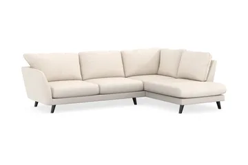 Trend Lyx 4-seters Høyrevendt L-formet Sjeselongsofa i Manchester - Beige - Møbler - Sofaer - Sofaer med sjeselong - 4 seters sofa med divan