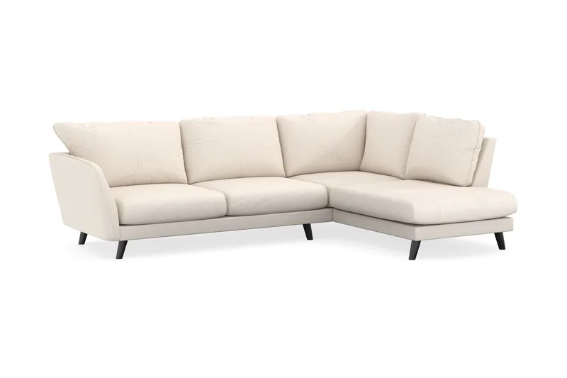 Trend Lyx 4-seters Høyrevendt L-formet Sjeselongsofa i Manchester - Beige - Møbler - Sofaer - Sofaer med sjeselong - 4 seters sofa med divan