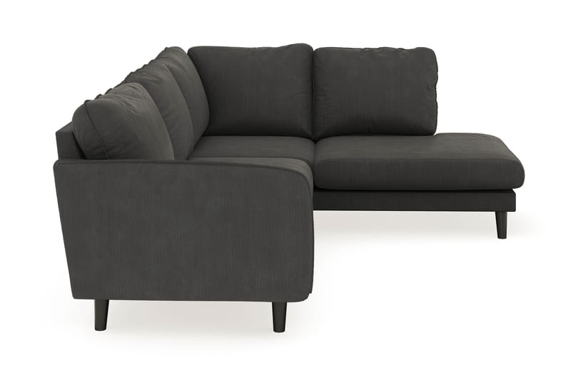 Trend Lyx 4-seters Høyrevendt L-formet Sjeselongsofa i Manchester - Mørk grå - Møbler - Sofaer - Sofaer med sjeselong - 4 seters sofa med divan