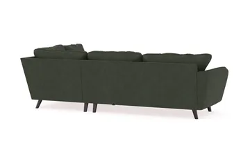 Trend Lyx 4-seters Høyrevendt L-formet Sjeselongsofa i Manchester - Mørkegrønn - Møbler - Sofaer - Sofaer med sjeselong - 4 seters sofa med divan
