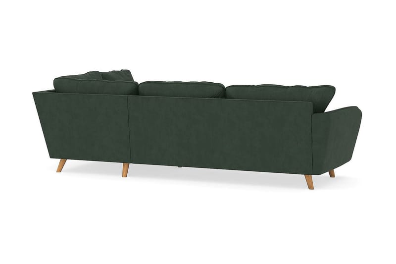 Trend Lyx 4-seters Høyrevendt L-formet Sjeselongsofa i Manchester - Mørkegrønn - Møbler - Sofaer - Sofaer med sjeselong - 4 seters sofa med divan