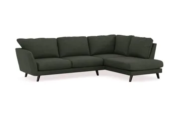 Trend Lyx 4-seters Høyrevendt L-formet Sjeselongsofa i Manchester - Mørkegrønn - Møbler - Sofaer - Sofaer med sjeselong - 4 seters sofa med divan