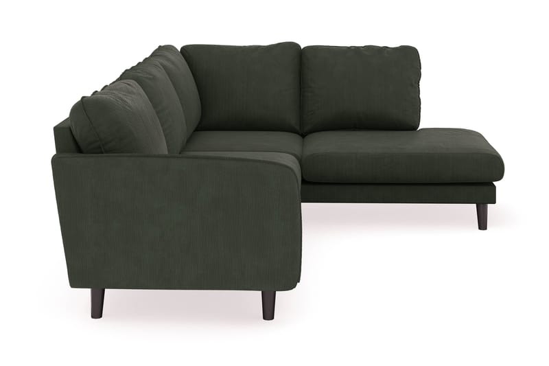 Trend Lyx 4-seters Høyrevendt L-formet Sjeselongsofa i Manchester - Mørkegrønn - Møbler - Sofaer - Sofaer med sjeselong - 4 seters sofa med divan