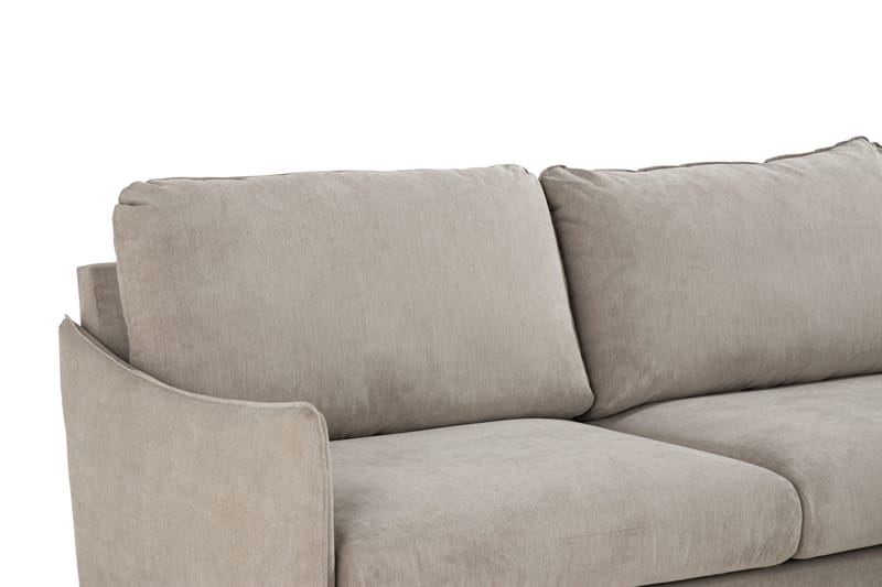 Trend Lyx 4-seters Høyrevendt L-formet Sjeselongsofa i Stoff - Beige - Møbler - Sofaer - Sofaer med sjeselong - 4 seters sofa med divan