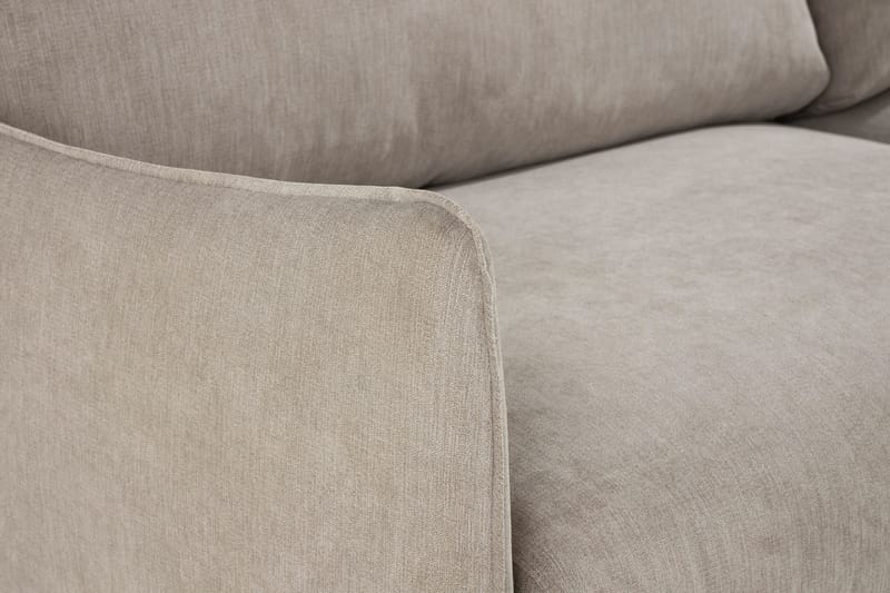 Trend Lyx 4-seters Høyrevendt L-formet Sjeselongsofa i Stoff - Beige - Møbler - Sofaer - Sofaer med sjeselong - 4 seters sofa med divan