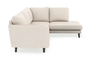 Trend Lyx 4-seters Høyrevendt L-formet Sjeselongsofa i Stoff - Beige - Møbler - Sofaer - Sofaer med sjeselong - 4 seters sofa med divan