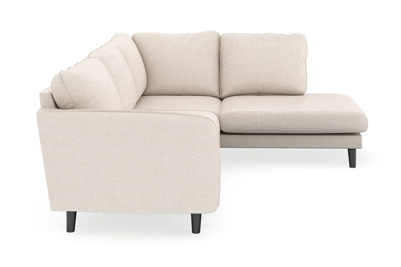Trend Lyx 4-seters Høyrevendt L-formet Sjeselongsofa i Stoff - Beige - Møbler - Sofaer - Sofaer med sjeselong - 4 seters sofa med divan
