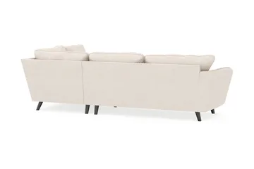 Trend Lyx 4-seters Høyrevendt L-formet Sjeselongsofa i Stoff - Beige - Møbler - Sofaer - Sofaer med sjeselong - 4 seters sofa med divan