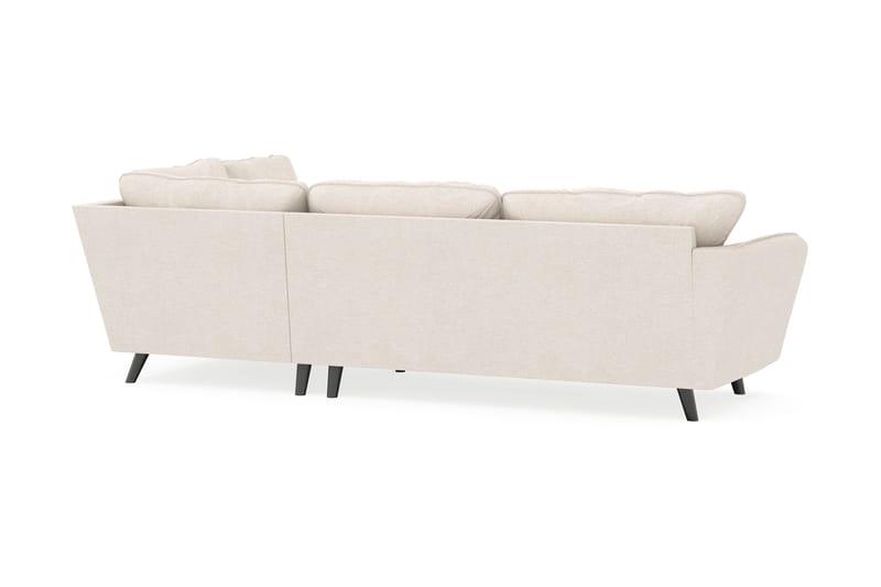Trend Lyx 4-seters Høyrevendt L-formet Sjeselongsofa i Stoff - Beige - Møbler - Sofaer - Sofaer med sjeselong - 4 seters sofa med divan