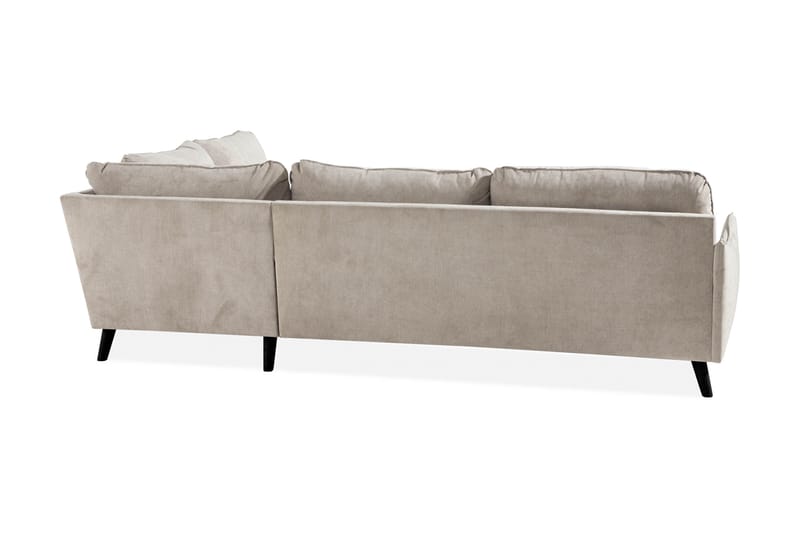 Trend Lyx 4-seters Høyrevendt L-formet Sjeselongsofa i Stoff - Beige - Møbler - Sofaer - Sofaer med sjeselong - 4 seters sofa med divan