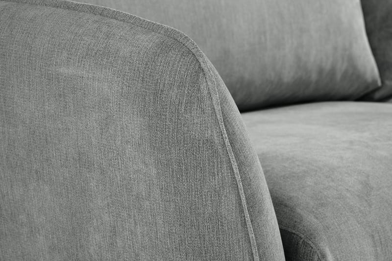 Trend Lyx 4-seters Høyrevendt L-formet Sjeselongsofa i Stoff - Grå - Møbler - Sofaer - Sofaer med sjeselong - 4 seters sofa med divan