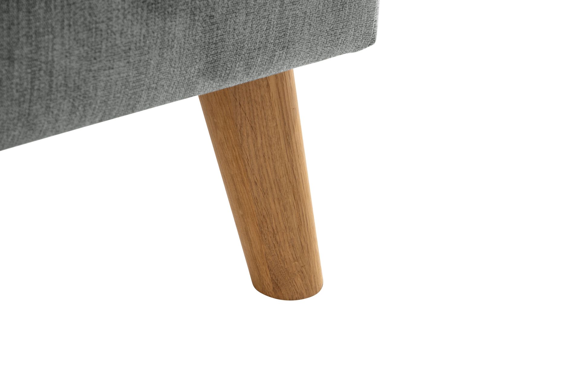 Trend Lyx 4-seters Høyrevendt L-formet Sjeselongsofa i Stoff - Grå - Møbler - Sofaer - Sofaer med sjeselong - 4 seters sofa med divan