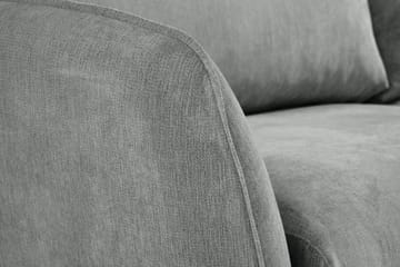 Trend Lyx 4-seters Høyrevendt L-formet Sjeselongsofa i Stoff - Grå - Møbler - Sofaer - Sofaer med sjeselong - 4 seters sofa med divan