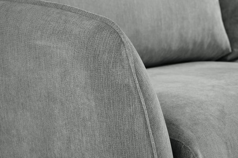 Trend Lyx 4-seters Høyrevendt L-formet Sjeselongsofa i Stoff - Grå - Møbler - Sofaer - Sofaer med sjeselong - 4 seters sofa med divan