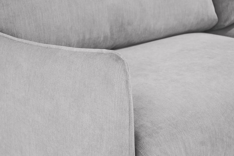 Trend Lyx 4-seters Høyrevendt L-formet Sjeselongsofa i Stoff - Lys grå - Møbler - Sofaer - Sofaer med sjeselong - 4 seters sofa med divan