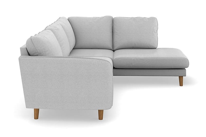 Trend Lyx 4-seters Høyrevendt L-formet Sjeselongsofa i Stoff - Lys grå - Møbler - Sofaer - Sofaer med sjeselong - 4 seters sofa med divan