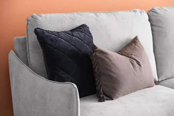 Trend Lyx 4-seters Høyrevendt L-formet Sjeselongsofa i Stoff - Lys grå - Møbler - Sofaer - Sofaer med sjeselong - 4 seters sofa med divan