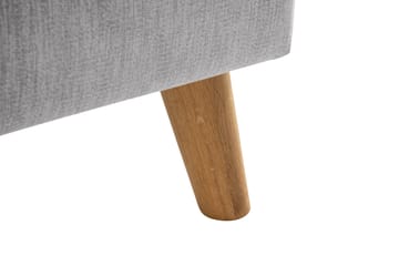 Trend Lyx 4-seters Høyrevendt L-formet Sjeselongsofa i Stoff - Lys grå - Møbler - Sofaer - Sofaer med sjeselong - 4 seters sofa med divan