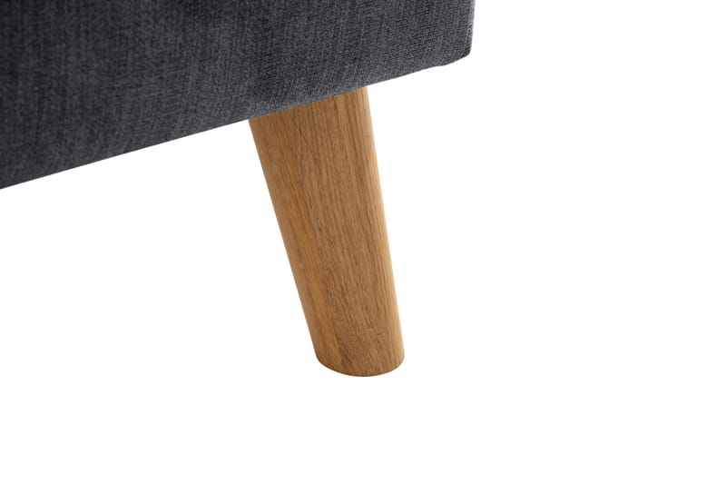 Trend Lyx 4-seters Høyrevendt L-formet Sjeselongsofa i Stoff - Mørk grå - Møbler - Sofaer - Sofaer med sjeselong - 4 seters sofa med divan