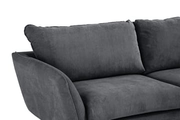 Trend Lyx 4-seters Høyrevendt L-formet Sjeselongsofa i Stoff - Mørk grå - Møbler - Sofaer - Sofaer med sjeselong - 4 seters sofa med divan