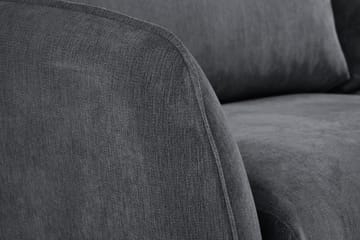Trend Lyx 4-seters Høyrevendt L-formet Sjeselongsofa i Stoff - Mørk grå - Møbler - Sofaer - Sofaer med sjeselong - 4 seters sofa med divan