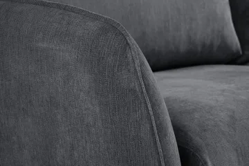 Trend Lyx 4-seters Høyrevendt L-formet Sjeselongsofa i Stoff - Mørk grå - Møbler - Sofaer - Sofaer med sjeselong - 4 seters sofa med divan