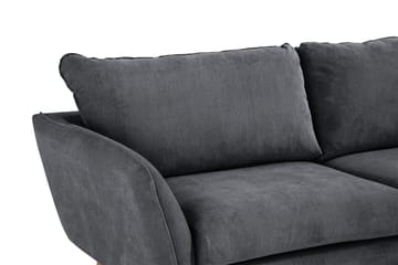 Trend Lyx 4-seters Høyrevendt L-formet Sjeselongsofa i Stoff - Mørk grå - Møbler - Sofaer - Sofaer med sjeselong - 4 seters sofa med divan