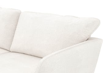 Trend Lyx 4-seters Venstrevendt L-formet Sjeselongsofa i Bouclé - Hvit - Møbler - Sofaer - Sofaer med sjeselong - 4 seters sofa med divan