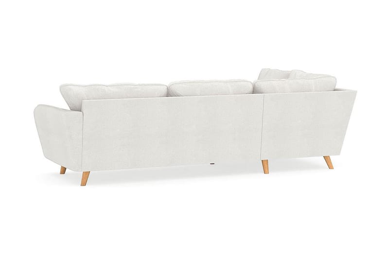 Trend Lyx 4-seters Venstrevendt L-formet Sjeselongsofa i Bouclé - Hvit - Møbler - Sofaer - Sofaer med sjeselong - 4 seters sofa med divan