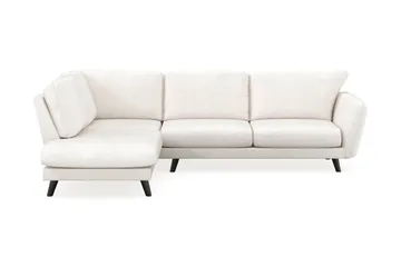 Trend Lyx 4-seters Venstrevendt L-formet Sjeselongsofa i Bouclé - Hvit - Møbler - Sofaer - Sofaer med sjeselong - 4 seters sofa med divan