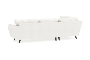 Trend Lyx 4-seters Venstrevendt L-formet Sjeselongsofa i Bouclé - Hvit - Møbler - Sofaer - Sofaer med sjeselong - 4 seters sofa med divan