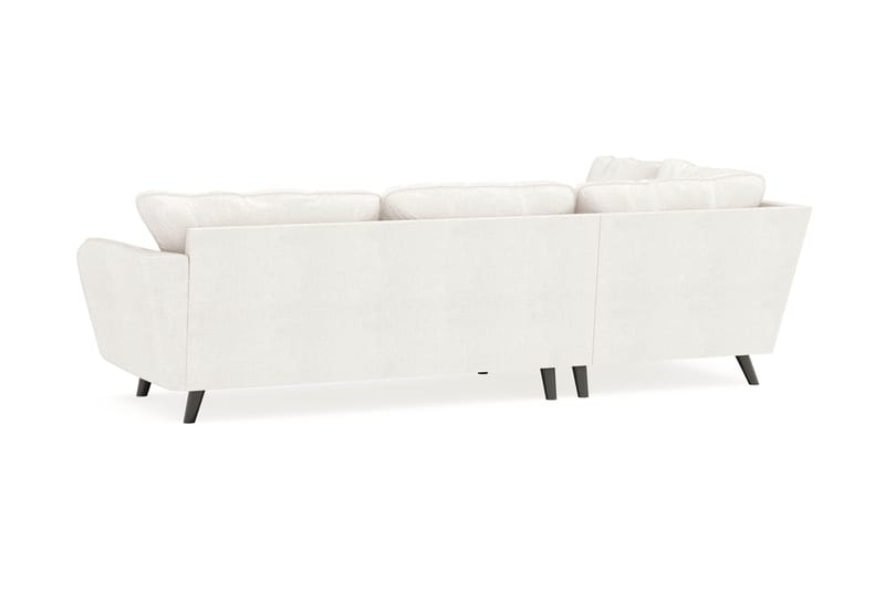 Trend Lyx 4-seters Venstrevendt L-formet Sjeselongsofa i Bouclé - Hvit - Møbler - Sofaer - Sofaer med sjeselong - 4 seters sofa med divan