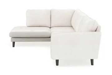 Trend Lyx 4-seters Venstrevendt L-formet Sjeselongsofa i Bouclé - Hvit - Møbler - Sofaer - Sofaer med sjeselong - 4 seters sofa med divan