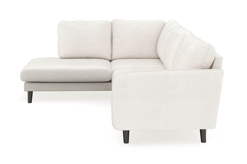 Trend Lyx 4-seters Venstrevendt L-formet Sjeselongsofa i Bouclé - Hvit - Møbler - Sofaer - Sofaer med sjeselong - 4 seters sofa med divan