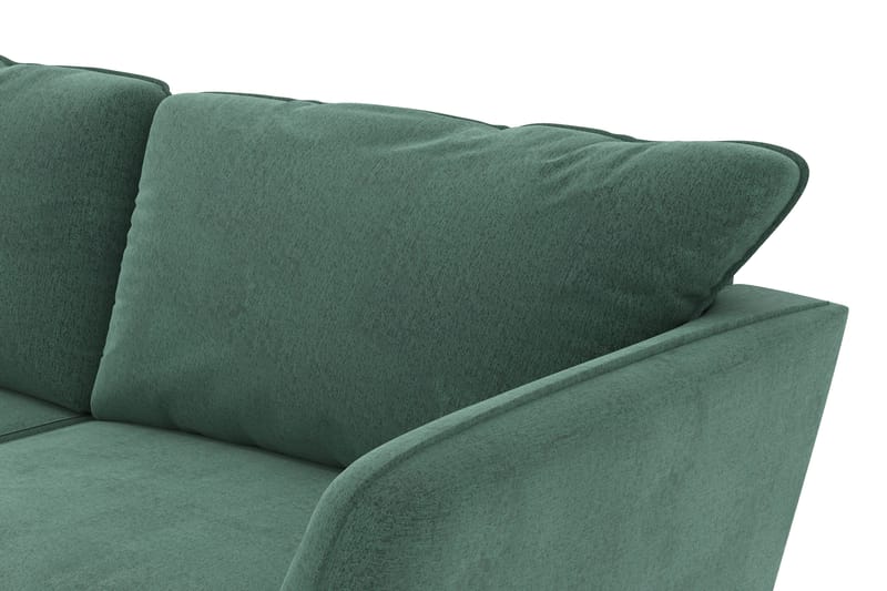 Trend Lyx 4-seters Venstrevendt L-formet Sjeselongsofa i Fløyel - Mørkegrønn - Møbler - Sofaer - Sofaer med sjeselong - 4 seters sofa med divan