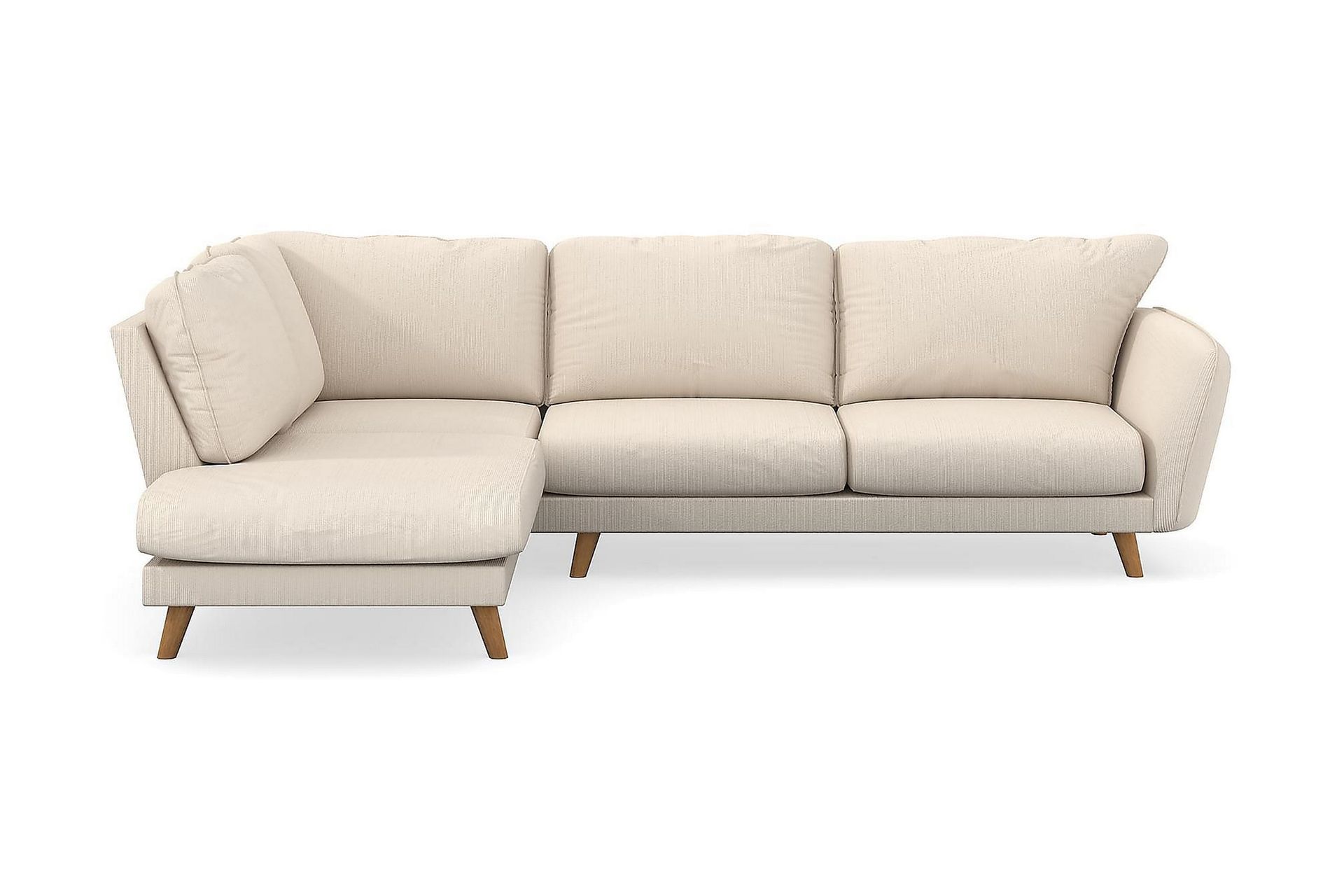 Trend Lyx 4-seters Venstrevendt L-formet Sjeselongsofa i Manchester - Beige - Møbler - Sofaer - Sofaer med sjeselong - 4 seters sofa med divan