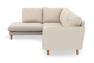 Trend Lyx 4-seters Venstrevendt L-formet Sjeselongsofa i Manchester - Beige - Møbler - Sofaer - Sofaer med sjeselong - 4 seters sofa med divan