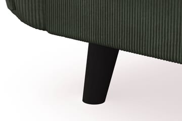 Trend Lyx 4-seters Venstrevendt L-formet Sjeselongsofa i Manchester - Mørkegrønn - Møbler - Sofaer - Sofaer med sjeselong - 4 seters sofa med divan
