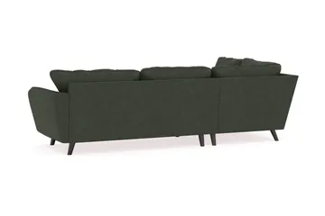 Trend Lyx 4-seters Venstrevendt L-formet Sjeselongsofa i Manchester - Mørkegrønn - Møbler - Sofaer - Sofaer med sjeselong - 4 seters sofa med divan