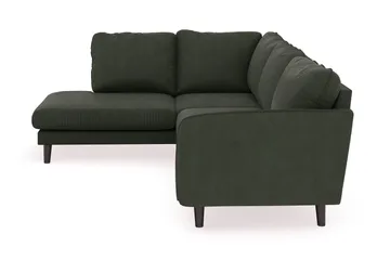 Trend Lyx 4-seters Venstrevendt L-formet Sjeselongsofa i Manchester - Mørkegrønn - Møbler - Sofaer - Sofaer med sjeselong - 4 seters sofa med divan